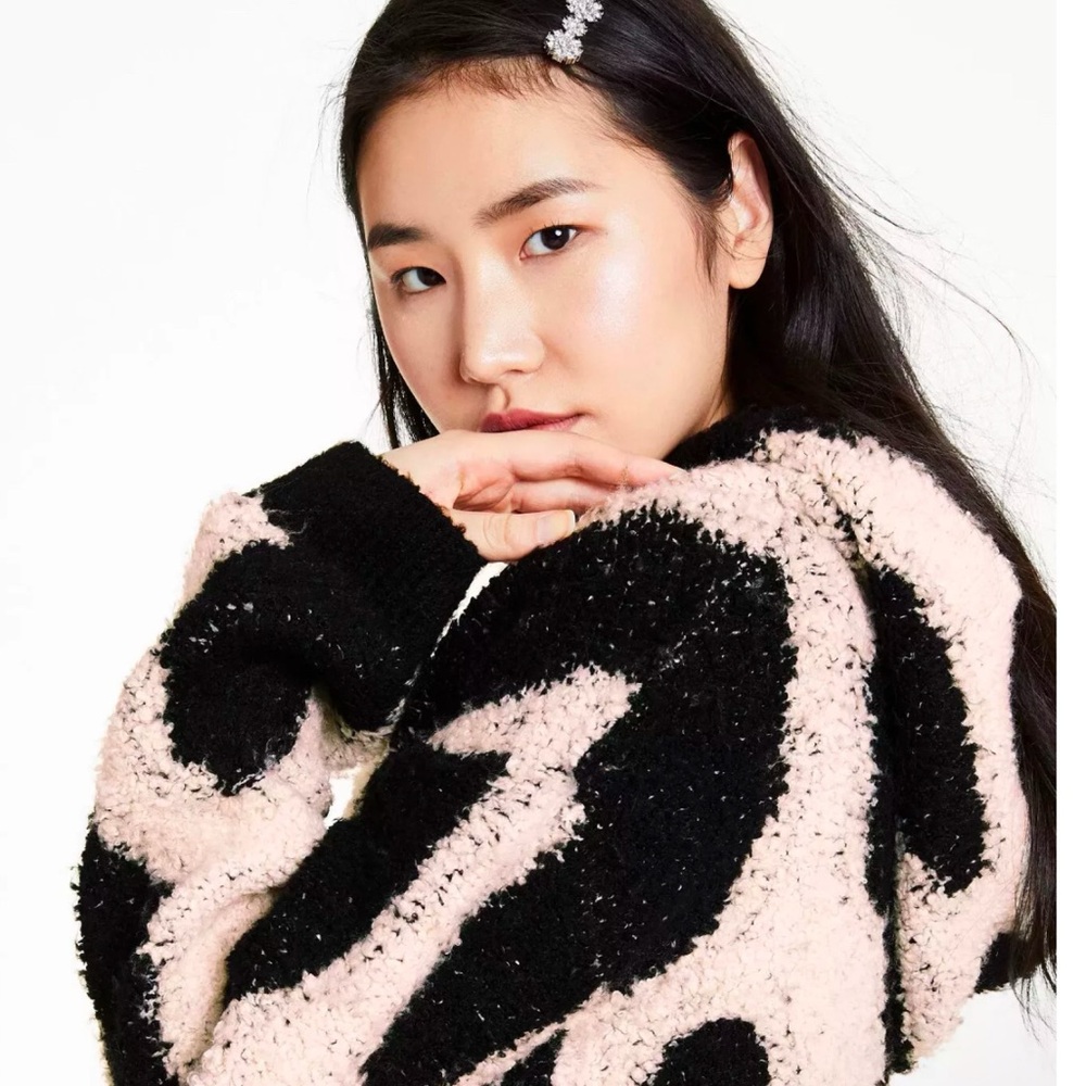 Sandy Liang X Target Leopard Print Sherpa Hooded … - image 7